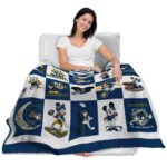 marquette golden eagles mickey minnie blue white blanket best selling