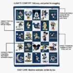 marquette golden eagles mickey minnie blue white blanket best selling
