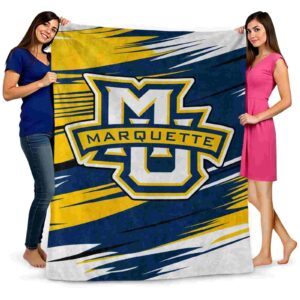 marquette golden eagles paint streaks blue white blanket fashion forward