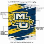 marquette golden eagles paint streaks blue white blanket best selling