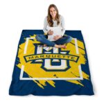 marquette golden eagles splatter effect blue blanket best selling