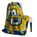 marquette golden eagles splatter effect blue blanket best selling