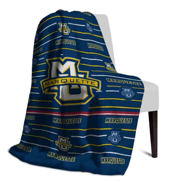 marquette golden eagles striped pattern blue blanket top rated