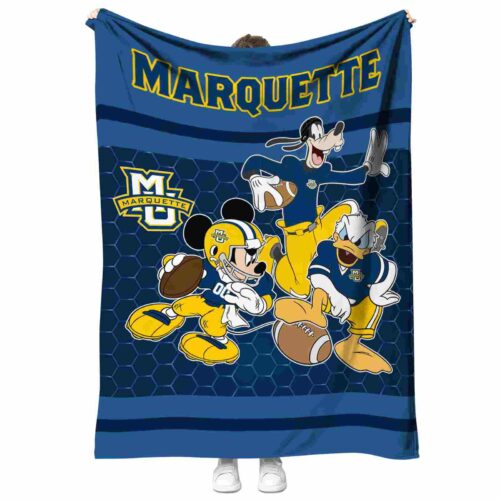 marquette golden eagles three musketeers blue blanket best selling