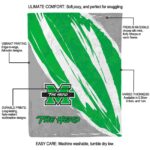 marshall thundering herd brushstrokes green white blanket new arrival