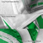 marshall thundering herd brushstrokes green white blanket premium grade