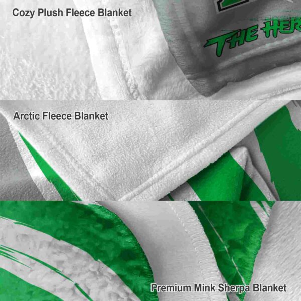 marshall thundering herd brushstrokes green white blanket premium grade
