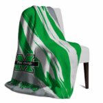 marshall thundering herd brushstrokes green white blanket top rated