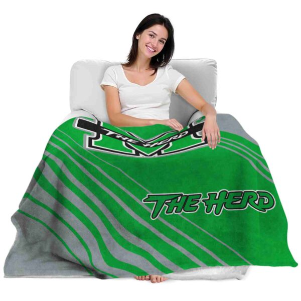 marshall thundering herd diagonal stripes green blanket latest model