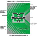 marshall thundering herd diagonal stripes green blanket new arrival