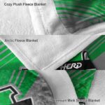 marshall thundering herd diagonal stripes green blanket premium grade