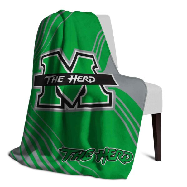 marshall thundering herd diagonal stripes green blanket top rated