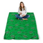 marshall thundering herd diehard fans green blanket high quality