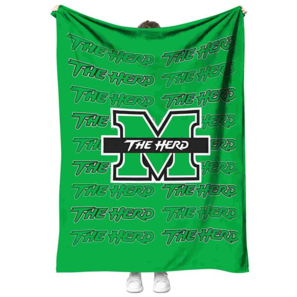 marshall thundering herd fan pride green blanket best selling