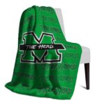 marshall thundering herd fan pride green blanket top rated