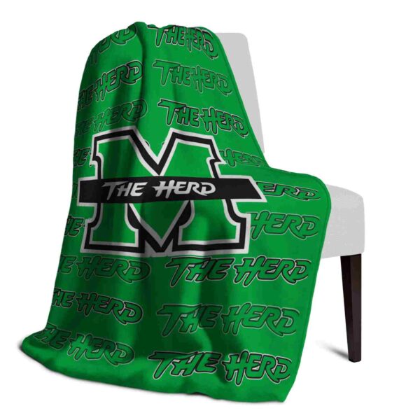 marshall thundering herd fan pride green blanket top rated