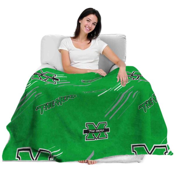 marshall thundering herd fan spirit green blanket latest model
