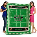 marshall thundering herd football field green blanket fashion forward