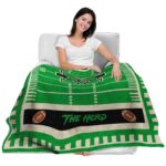 marshall thundering herd football field green blanket latest model