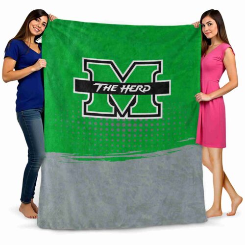 marshall thundering herd gradient dots green blanket fashion forward
