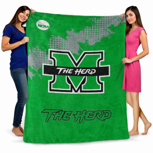 marshall thundering herd grunge texture green blanket fashion forward