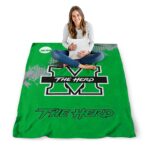 marshall thundering herd grunge texture green blanket high quality