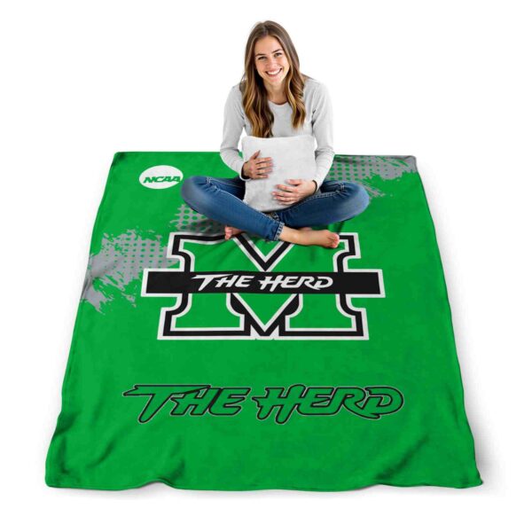 marshall thundering herd grunge texture green blanket high quality