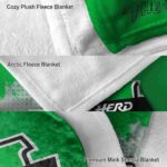 marshall thundering herd grunge texture green blanket premium grade