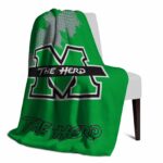 marshall thundering herd grunge texture green blanket top rated