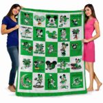 marshall thundering herd mickey minnie green white blanket fashion forward