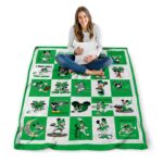 marshall thundering herd mickey minnie green white blanket high quality