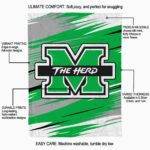 marshall thundering herd paint streaks green white blanket best selling