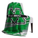 marshall thundering herd paint streaks green white blanket best selling