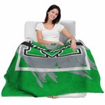 marshall thundering herd splatter effect green blanket best selling