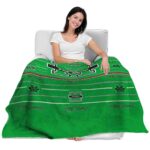 marshall thundering herd striped pattern green blanket latest model