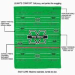 marshall thundering herd striped pattern green blanket new arrival