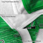 marshall thundering herd striped pattern green blanket premium grade