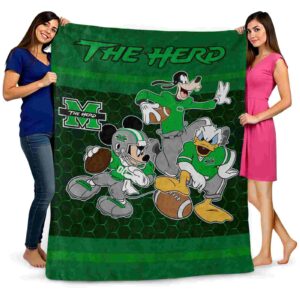 marshall thundering herd three musketeers green blanket fashion forward