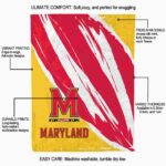 maryland terrapins brushstrokes red white blanket new arrival