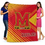 maryland terrapins diagonal stripes red blanket fashion forward
