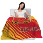 maryland terrapins diagonal stripes red blanket latest model