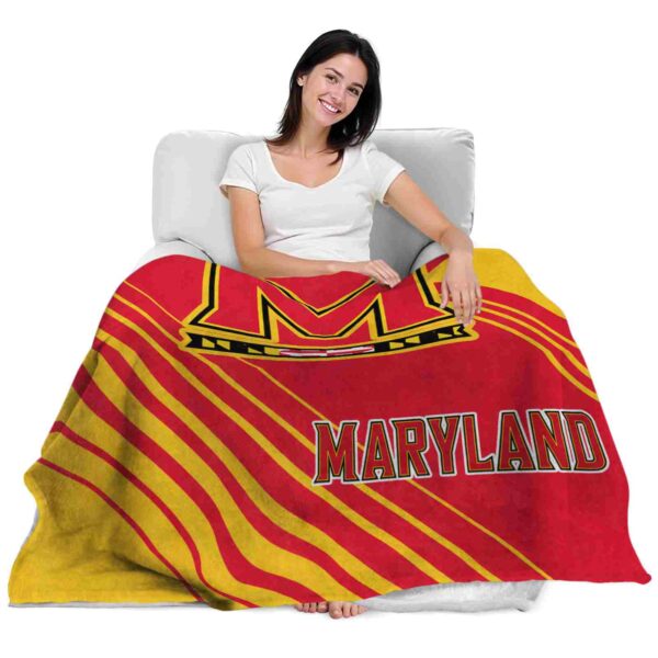 maryland terrapins diagonal stripes red blanket latest model