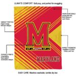 maryland terrapins diagonal stripes red blanket new arrival