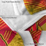 maryland terrapins diagonal stripes red blanket premium grade