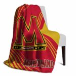 maryland terrapins diagonal stripes red blanket top rated