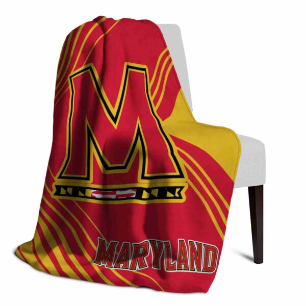 maryland terrapins diagonal stripes red blanket top rated