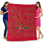maryland terrapins fan pride red blanket best selling