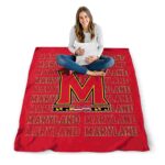 maryland terrapins fan pride red blanket best selling