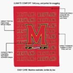 maryland terrapins fan pride red blanket best selling