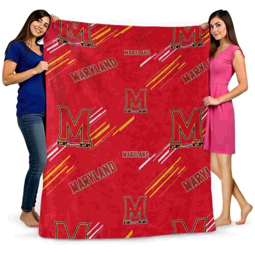 maryland terrapins fan spirit red blanket fashion forward